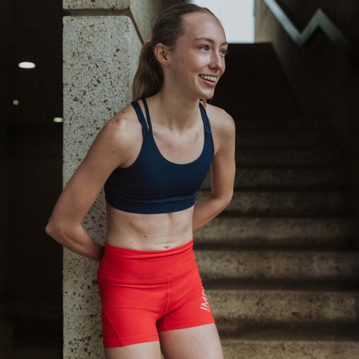 IMPI High Waist Bike Shorts - Red