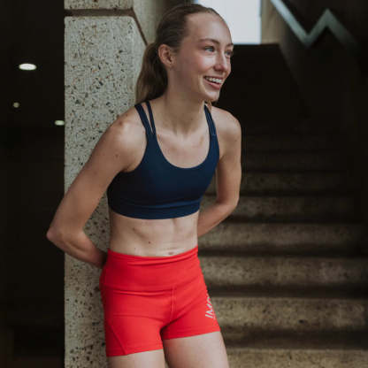IMPI High Waist Bike Shorts - Red