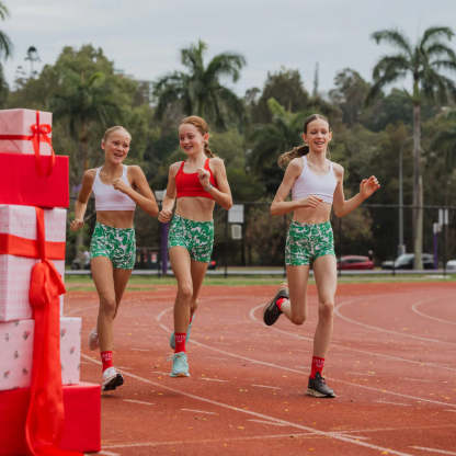 IMPI High Waist Bike Shorts - Green Floral