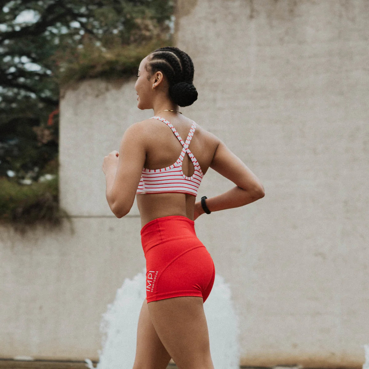 IMPI High Waist Bike Shorts - Red