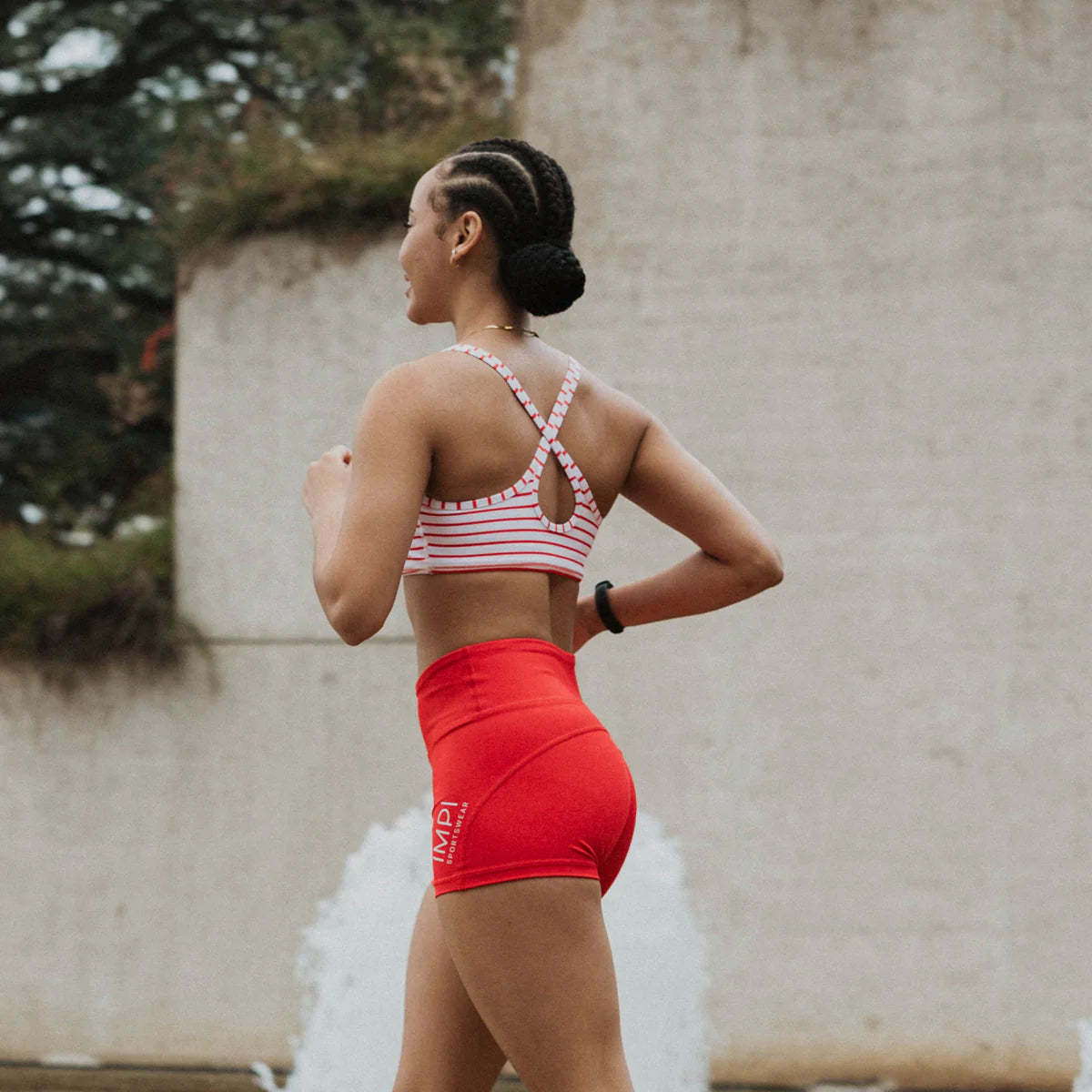 IMPI High Waist Bike Shorts - Red
