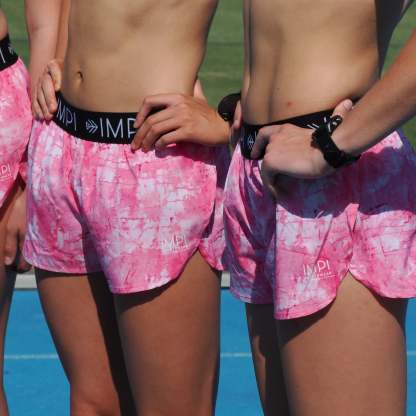 IMPI Girls Split Leg Running Short - Jaded Pink