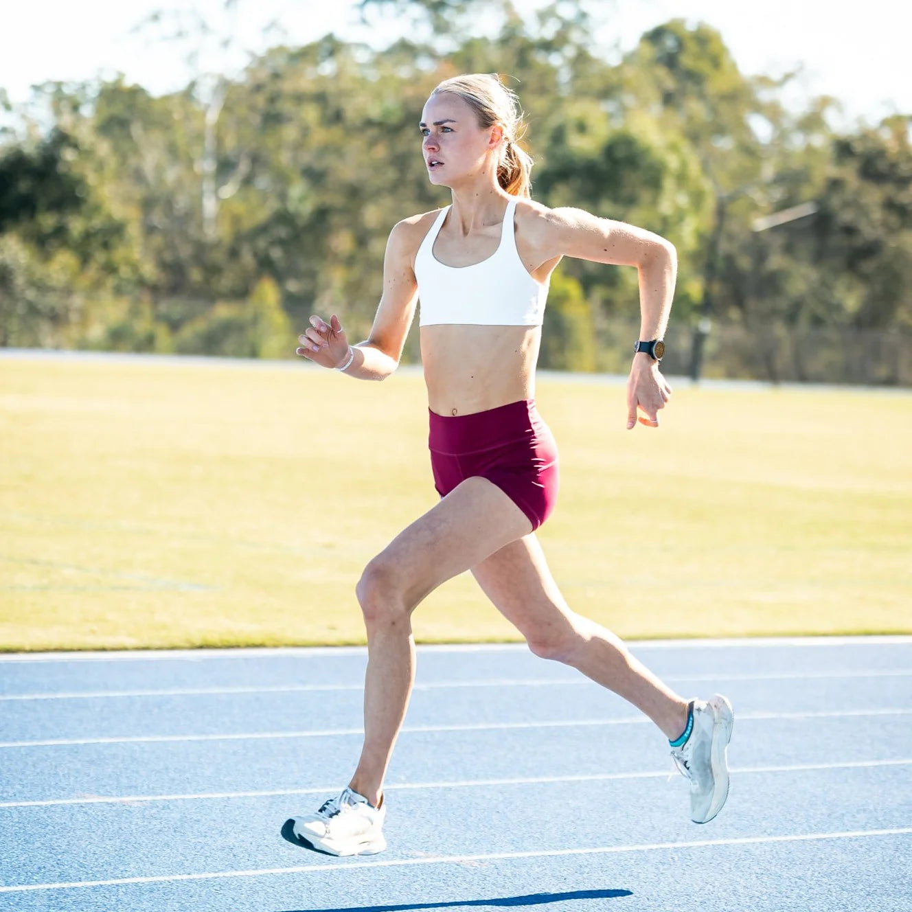 IMPI High Waist Bike Shorts - Maroon