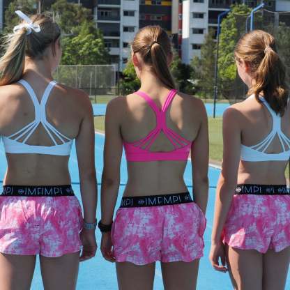 IMPI Girls Split Leg Running Short - Jaded Pink