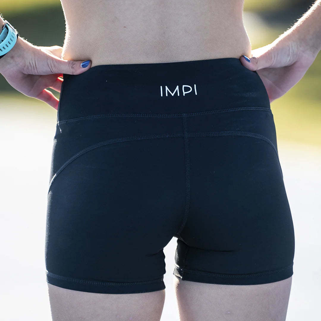 IMPI High Waist Bike Shorts 4" - Black
