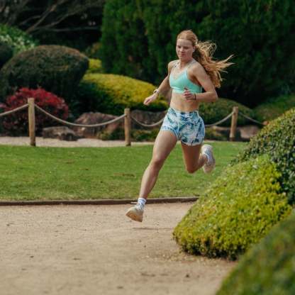 IMPI High Waist Longer Leg Bike Shorts- Minty Jungle
