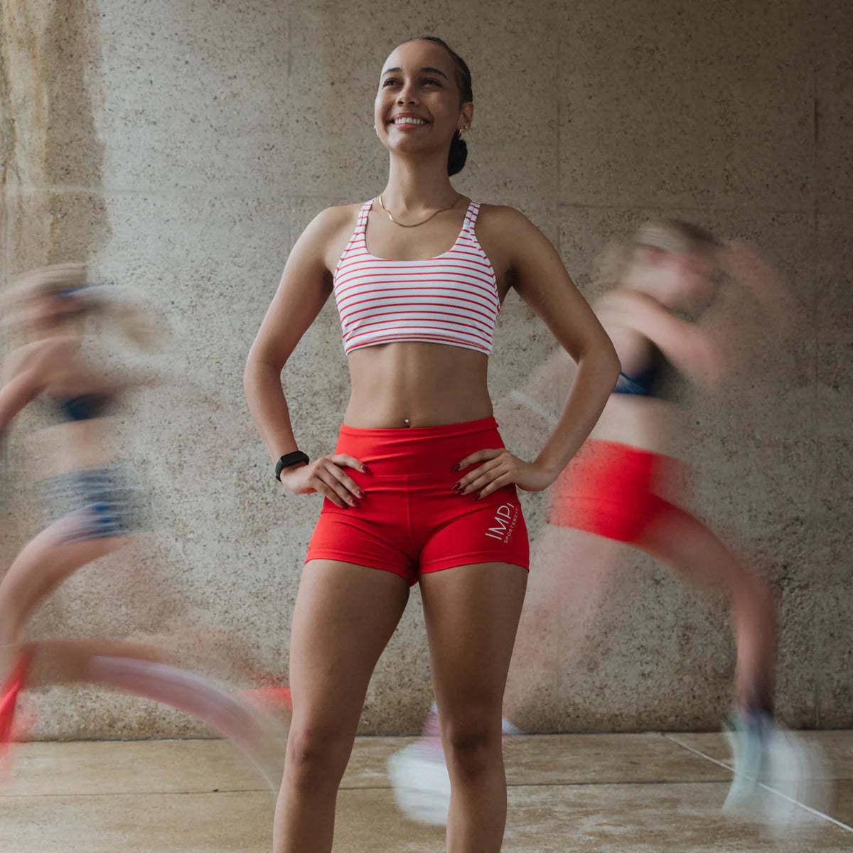 IMPI High Waist Bike Shorts - Red
