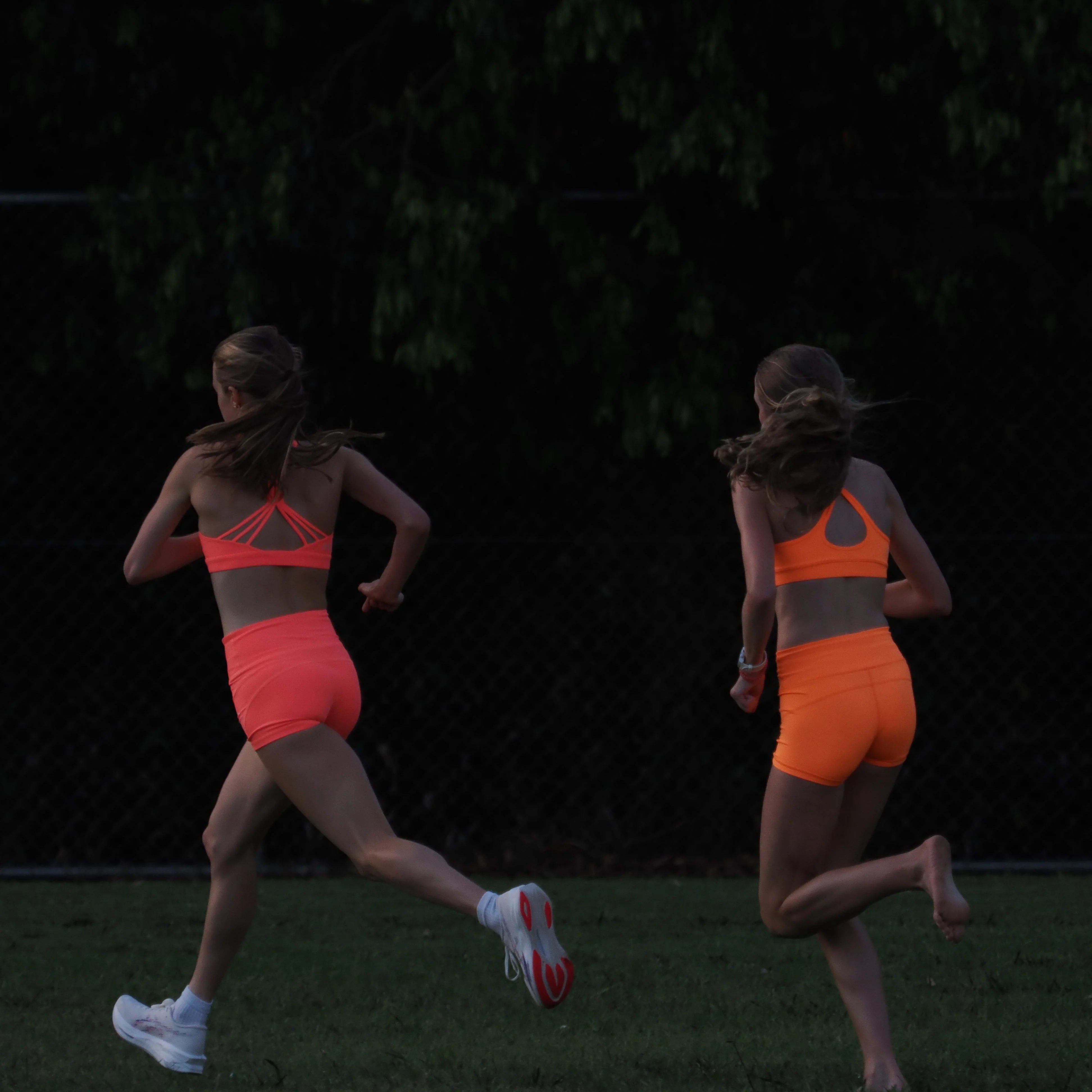 IMPI High Waist Bike Shorts- Fluoro Orange