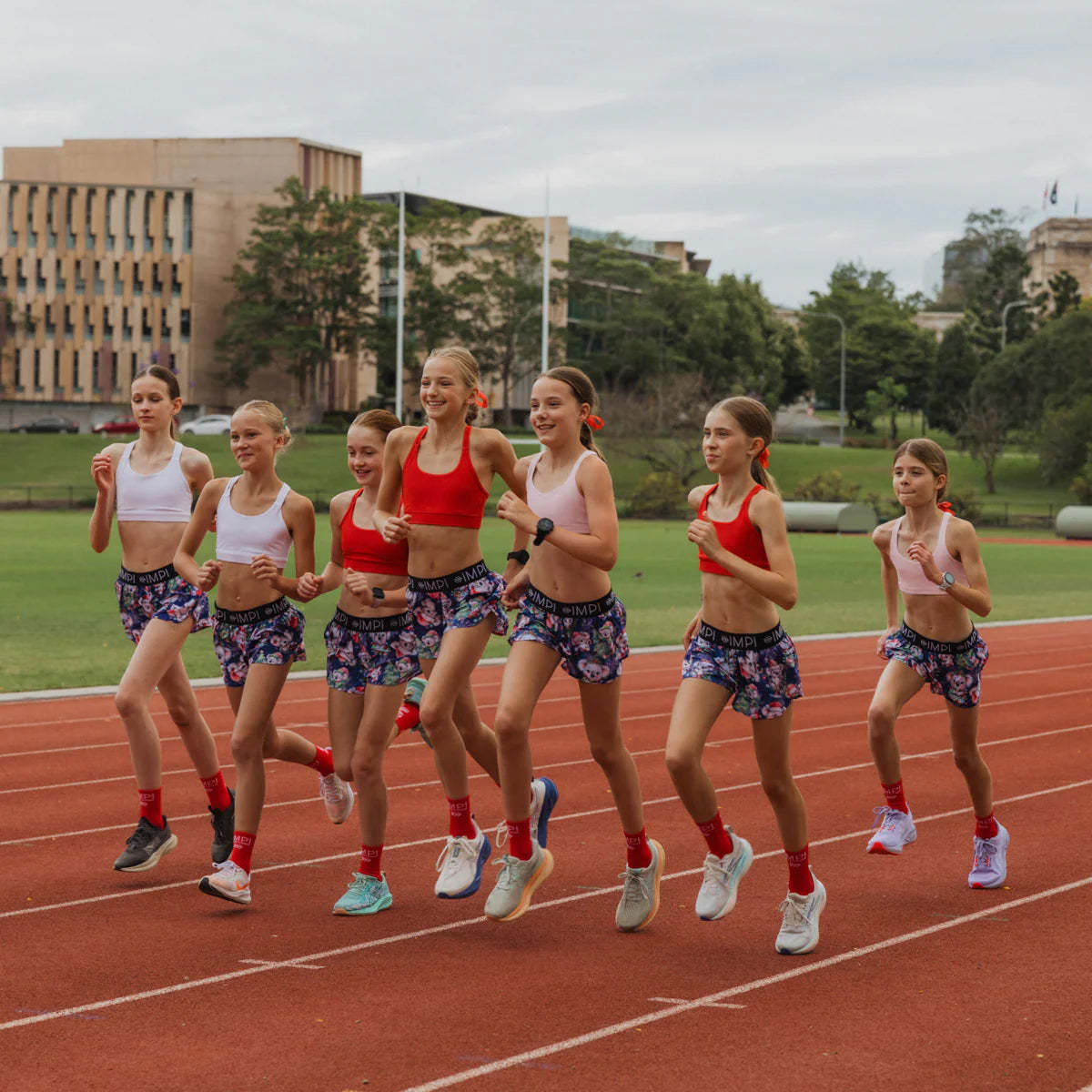 IMPI Girls Split Leg Running Short - Xmas Koalas