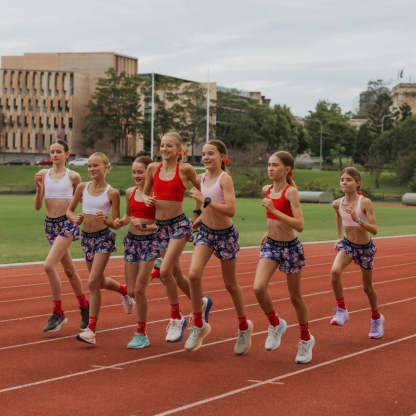 IMPI Girls Split Leg Running Short - Xmas Koalas