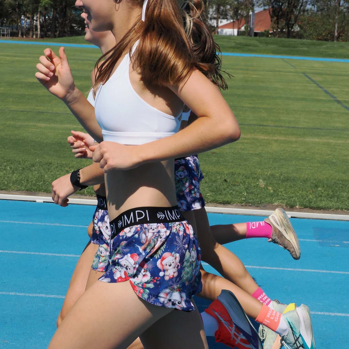 IMPI Girls Split Leg Running Short - Xmas Koalas