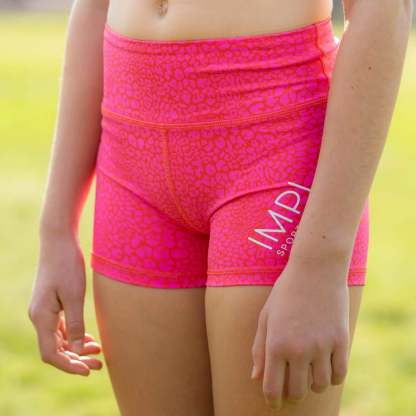 IMPI High Waist Bike Shorts- Neon Leopard