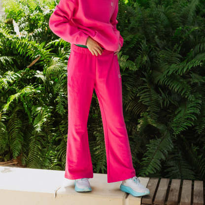 IMPI Wide Leg Track Pant - Barbie Pink