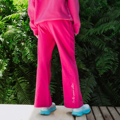 IMPI Wide Leg Track Pant - Barbie Pink