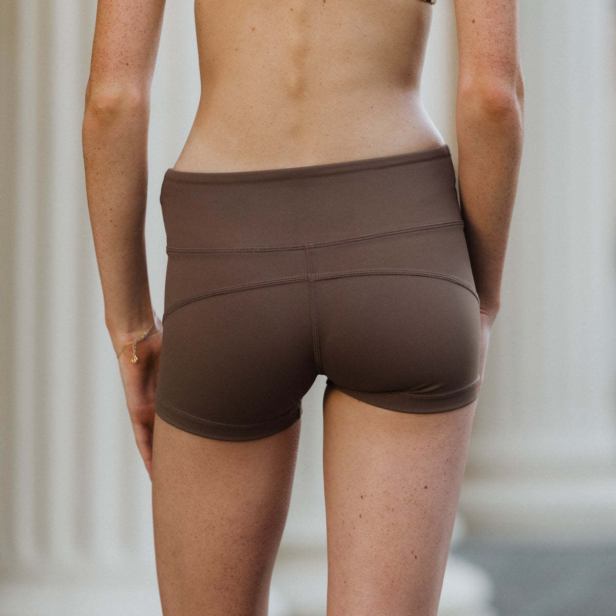 IMPI High Waist Bike Shorts - Chocolate