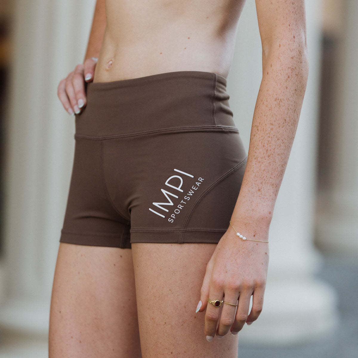 IMPI High Waist Bike Shorts - Chocolate
