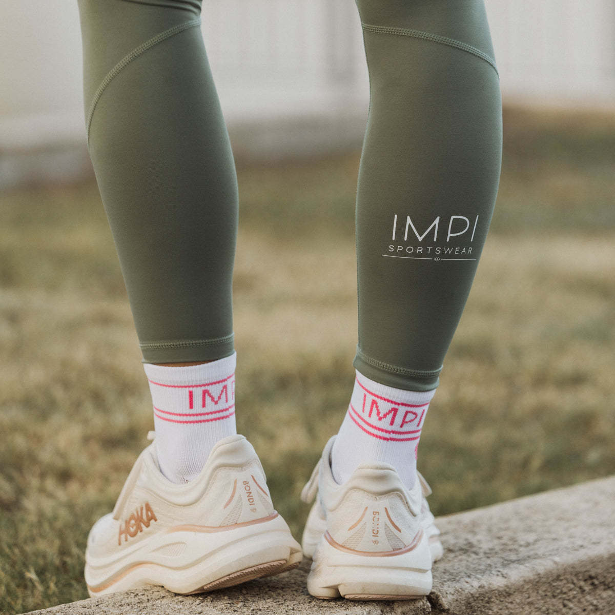 IMPI High Waist Full Length Tights - Dark Matcha