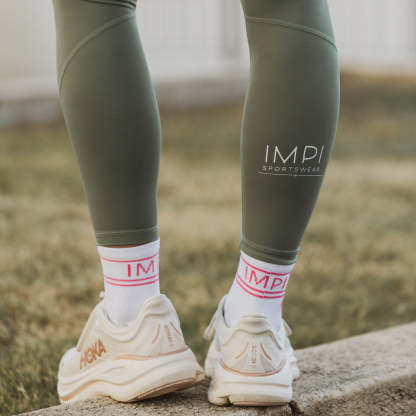 IMPI High Waist Full Length Tights - Dark Matcha