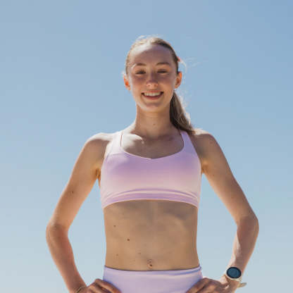 IMPI Strappy Girls Crop Top - Pink Sorbet