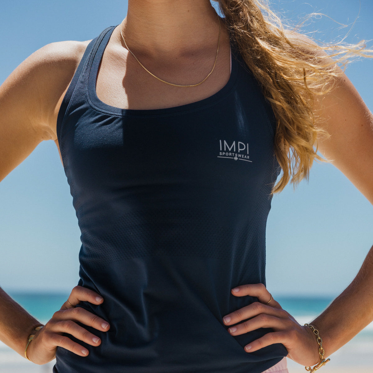 IMPI Seamless Running Singlet - Navy