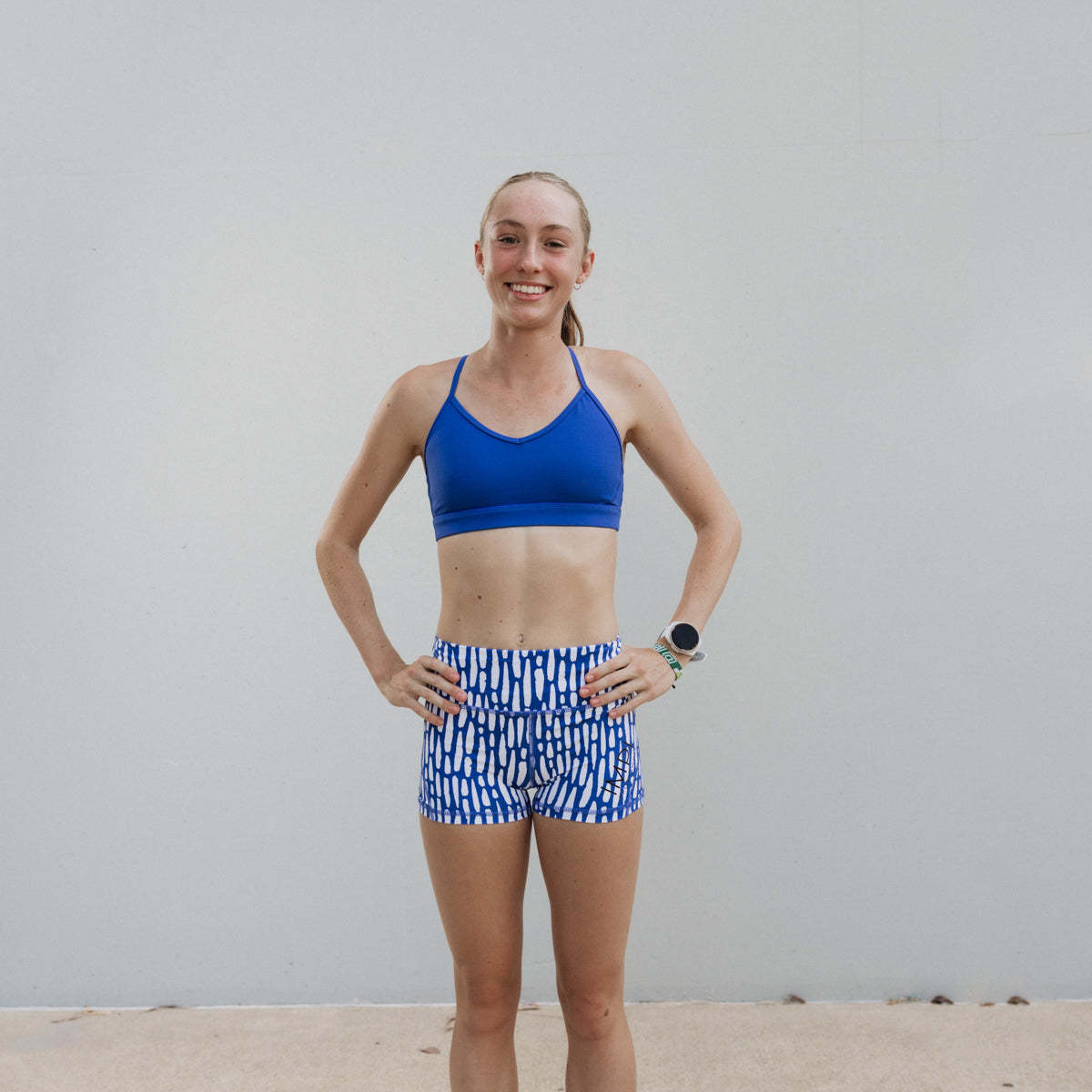 IMPI High Waist Bike Shorts - Cobalt Cruisin