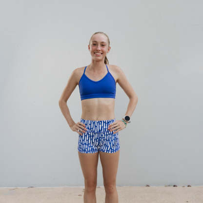 IMPI High Waist Bike Shorts - Cobalt Cruisin