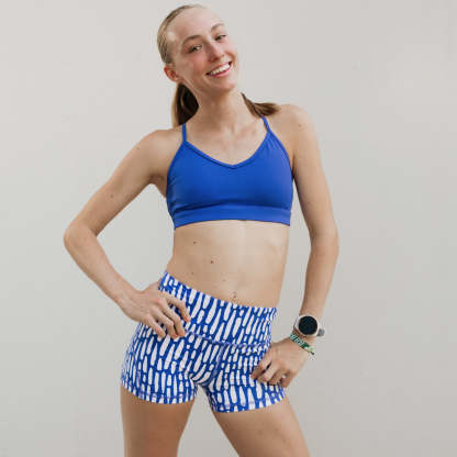 IMPI High Waist Bike Shorts - Cobalt Cruisin