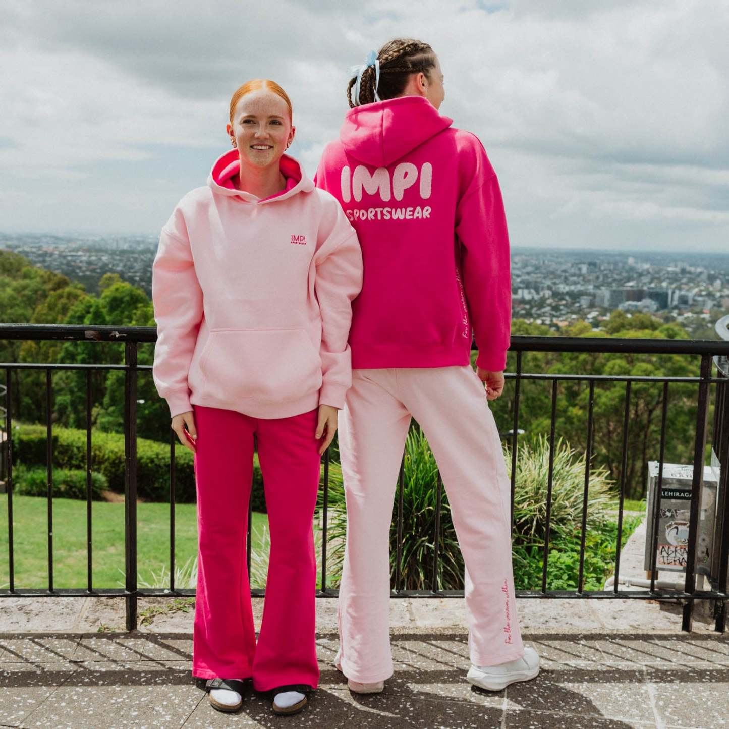 IMPI Wide Leg Track Pant - Barbie Pink