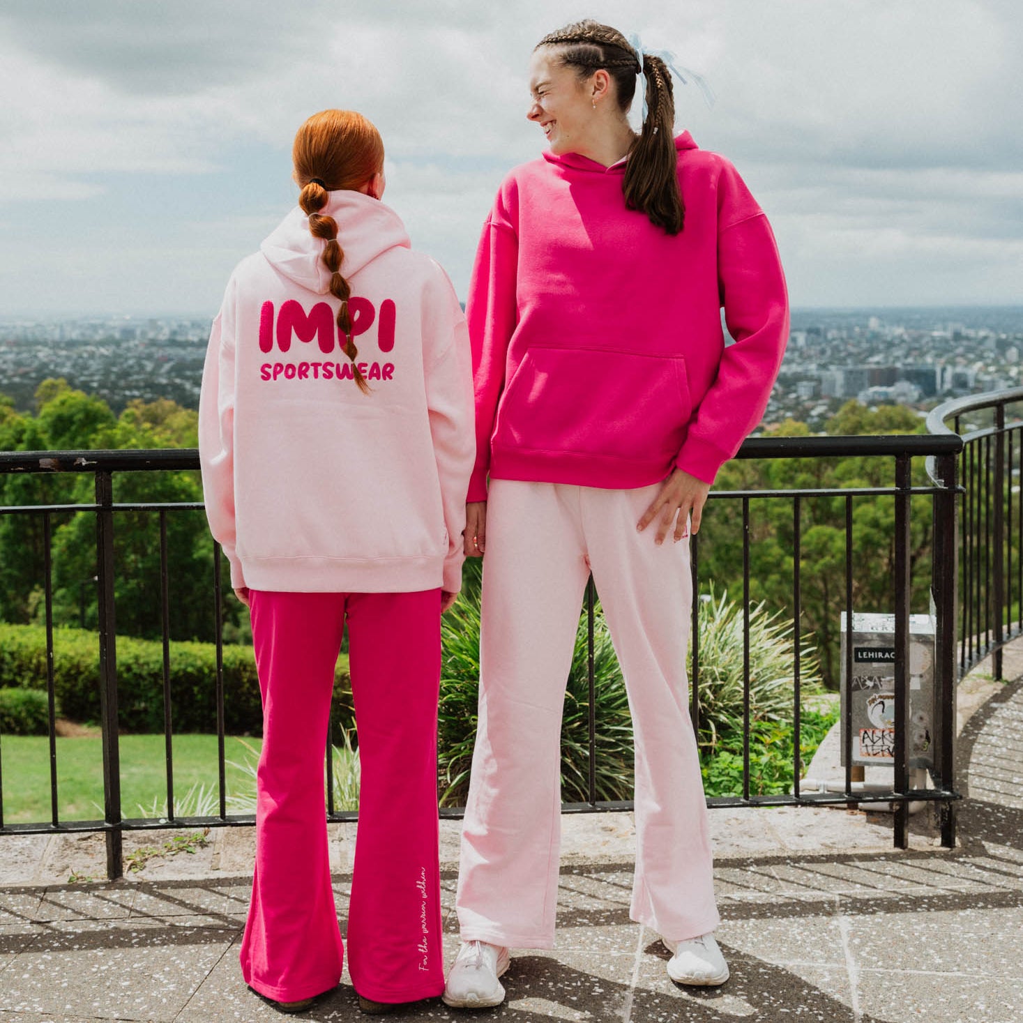 IMPI Wide Leg Track Pant - Barbie Pink