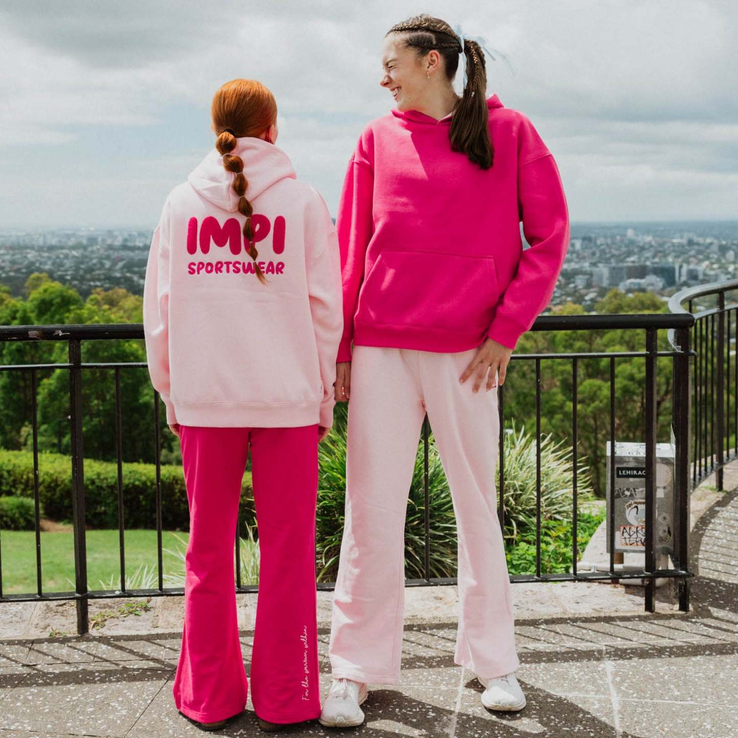 IMPI Wide Leg Track Pant - Barbie Pink