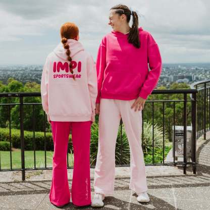 IMPI Wide Leg Track Pant - Barbie Pink