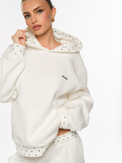 POLKA DOT HOODIE (SOFT WHITE) *PRE-ORDER*