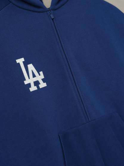Dodgers Raglan Half Zip Sport Hoodie