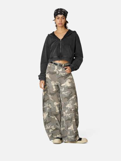 Aelfric Eden Boxy Solid Zip Up Hoodie