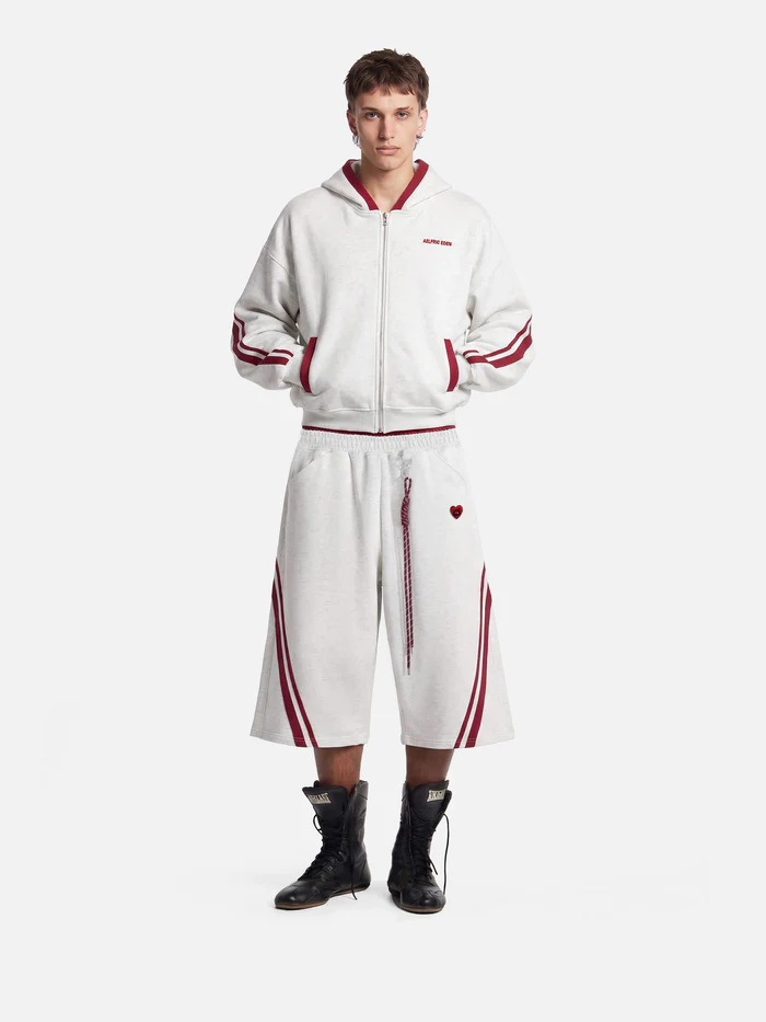 Aelfric Eden Boxy Contrast Stripe Zip Up Hoodie