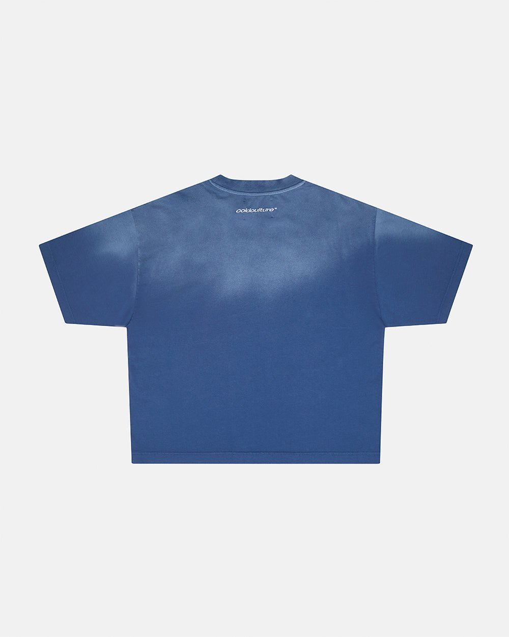 CROSSED SCRIPT TEE BLUE