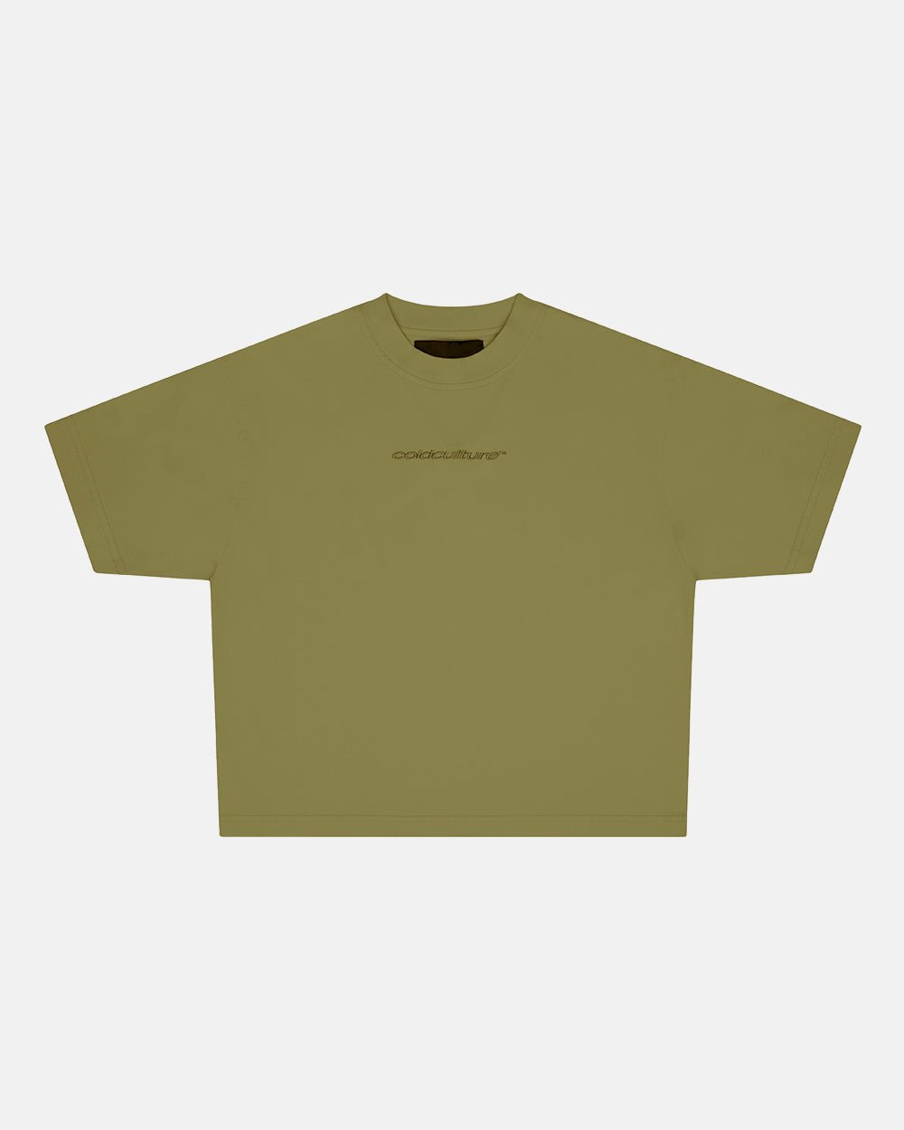 DISTRESS CURVED TEE GREEN