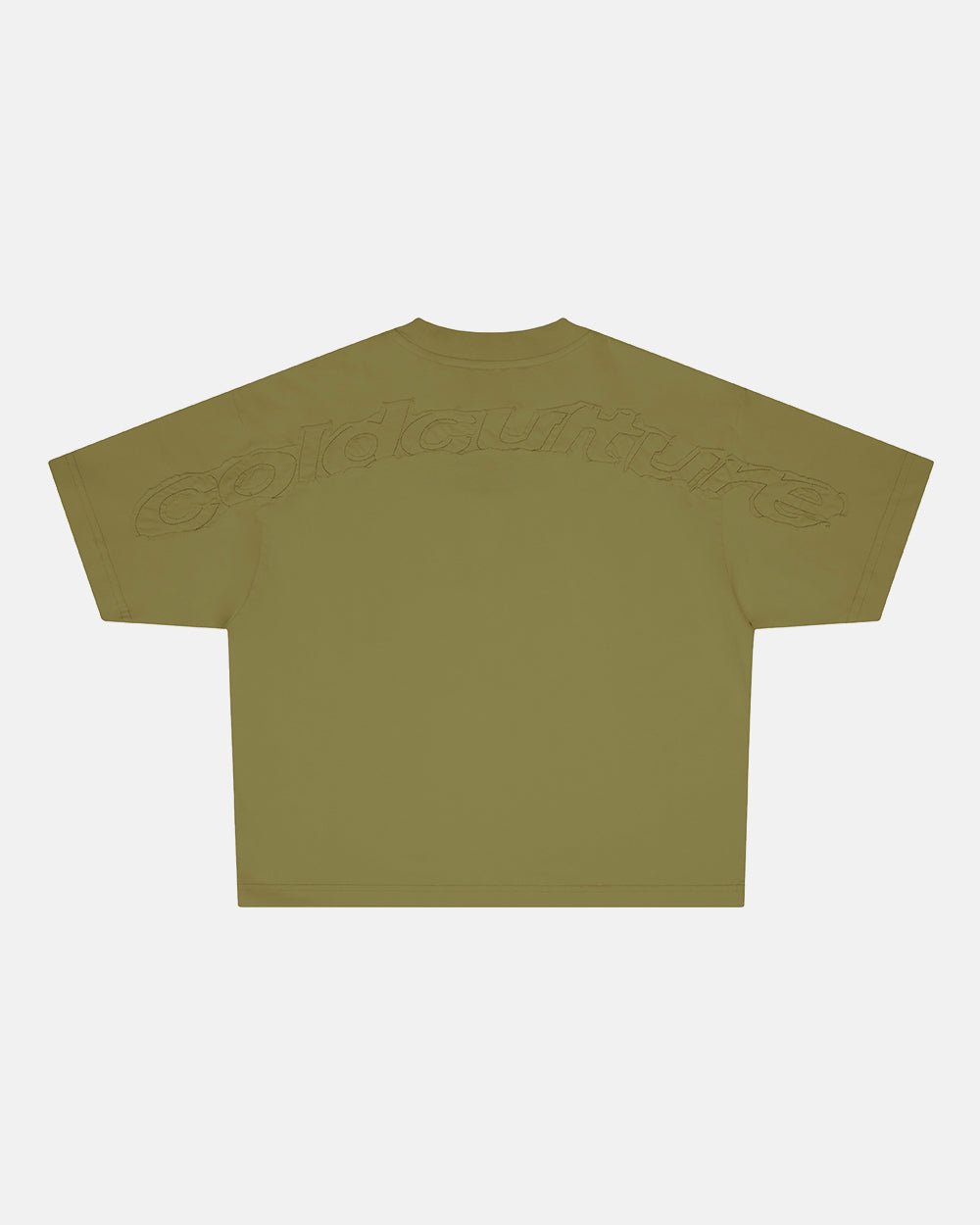 DISTRESS CURVED TEE GREEN