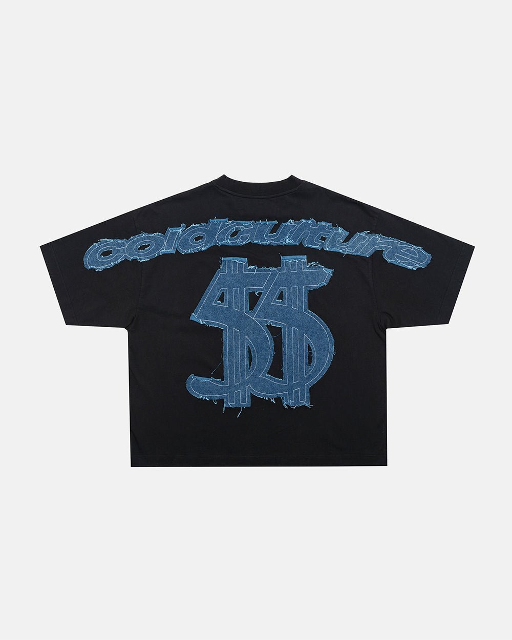 DISTRESSED DOLLAR TEE BLACK