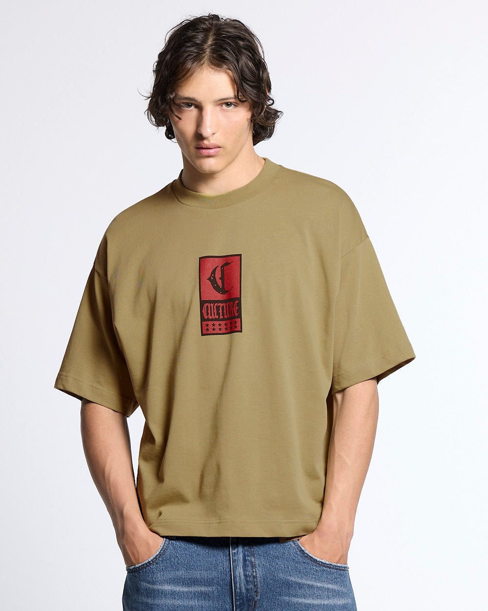 GOTHIC CURVED TEE GREEN