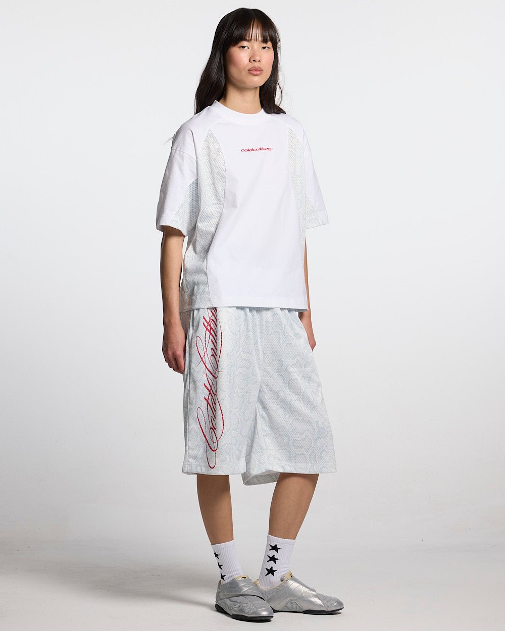 RIOT MESH TEE WHITE