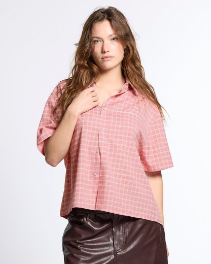TARTAN SCRIPT SHIRT PINK