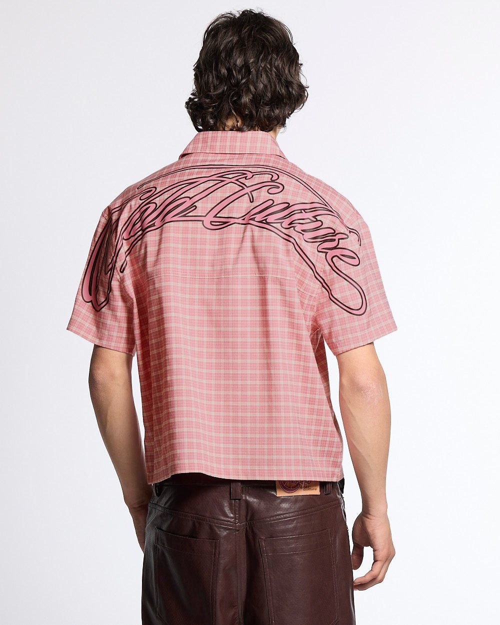 TARTAN SCRIPT SHIRT PINK