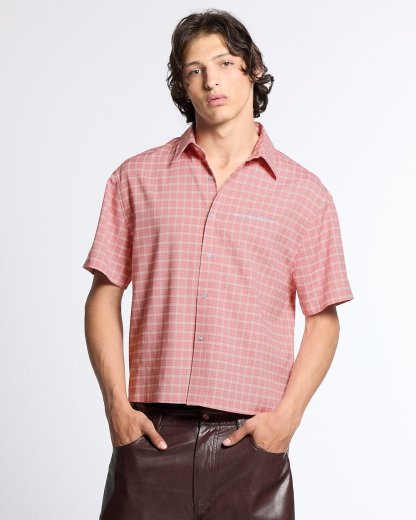 TARTAN SCRIPT SHIRT PINK