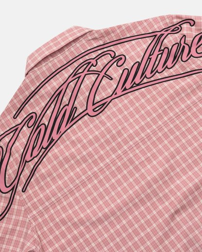 TARTAN SCRIPT SHIRT PINK