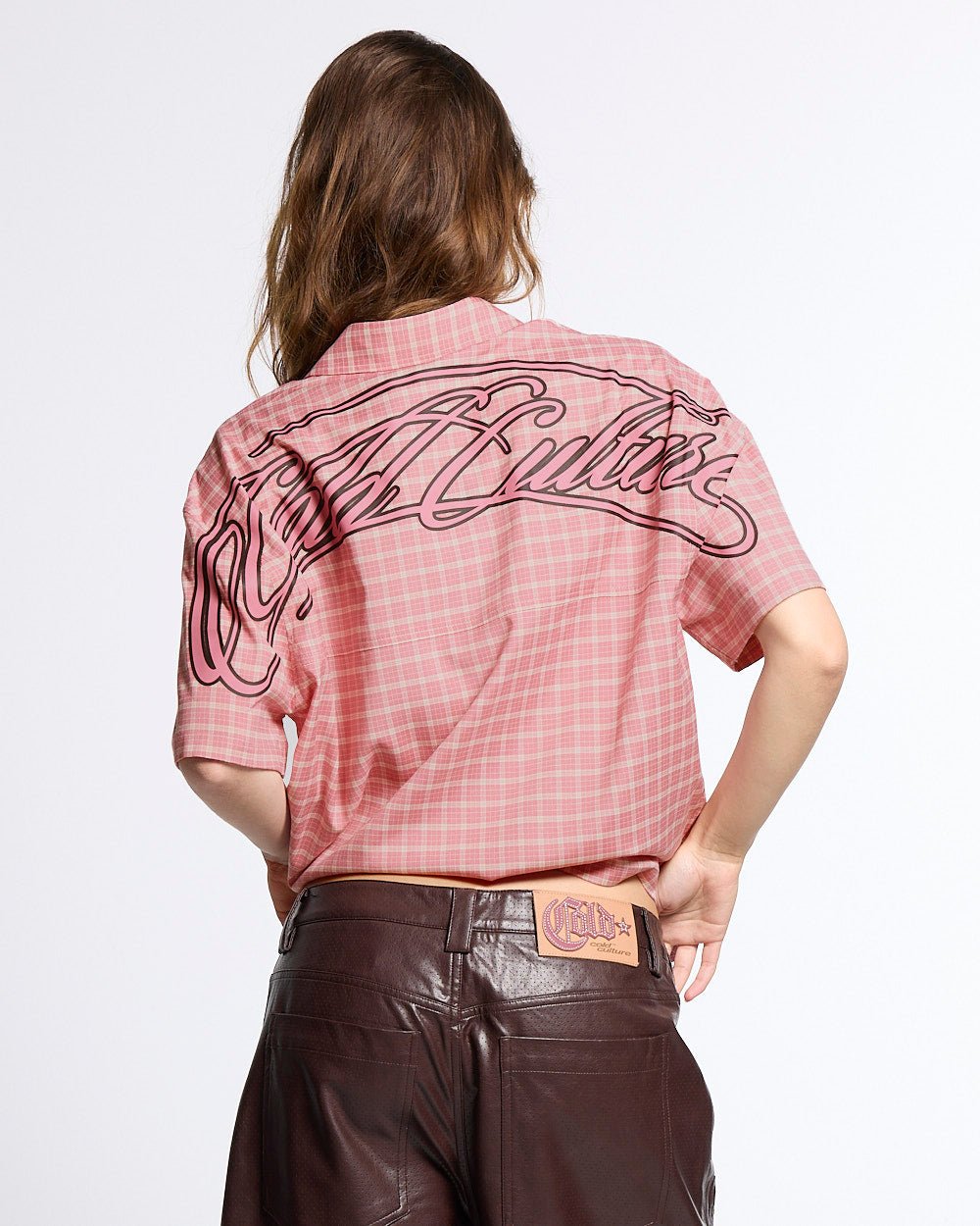 TARTAN SCRIPT SHIRT PINK