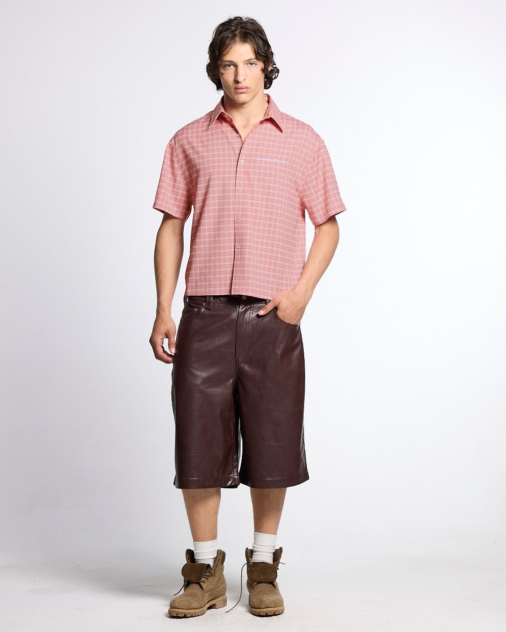 TARTAN SCRIPT SHIRT PINK