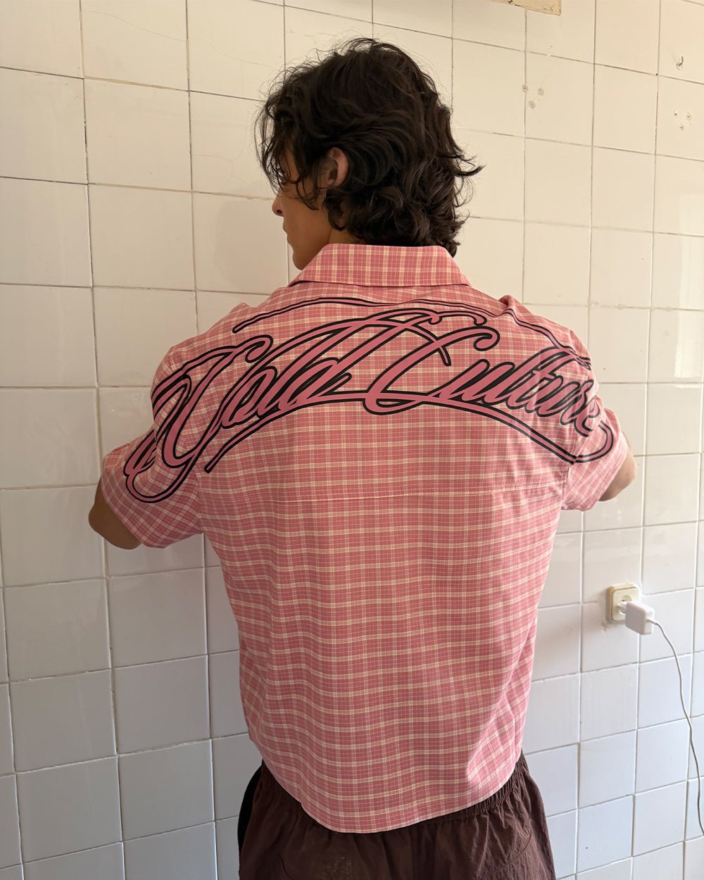 TARTAN SCRIPT SHIRT PINK