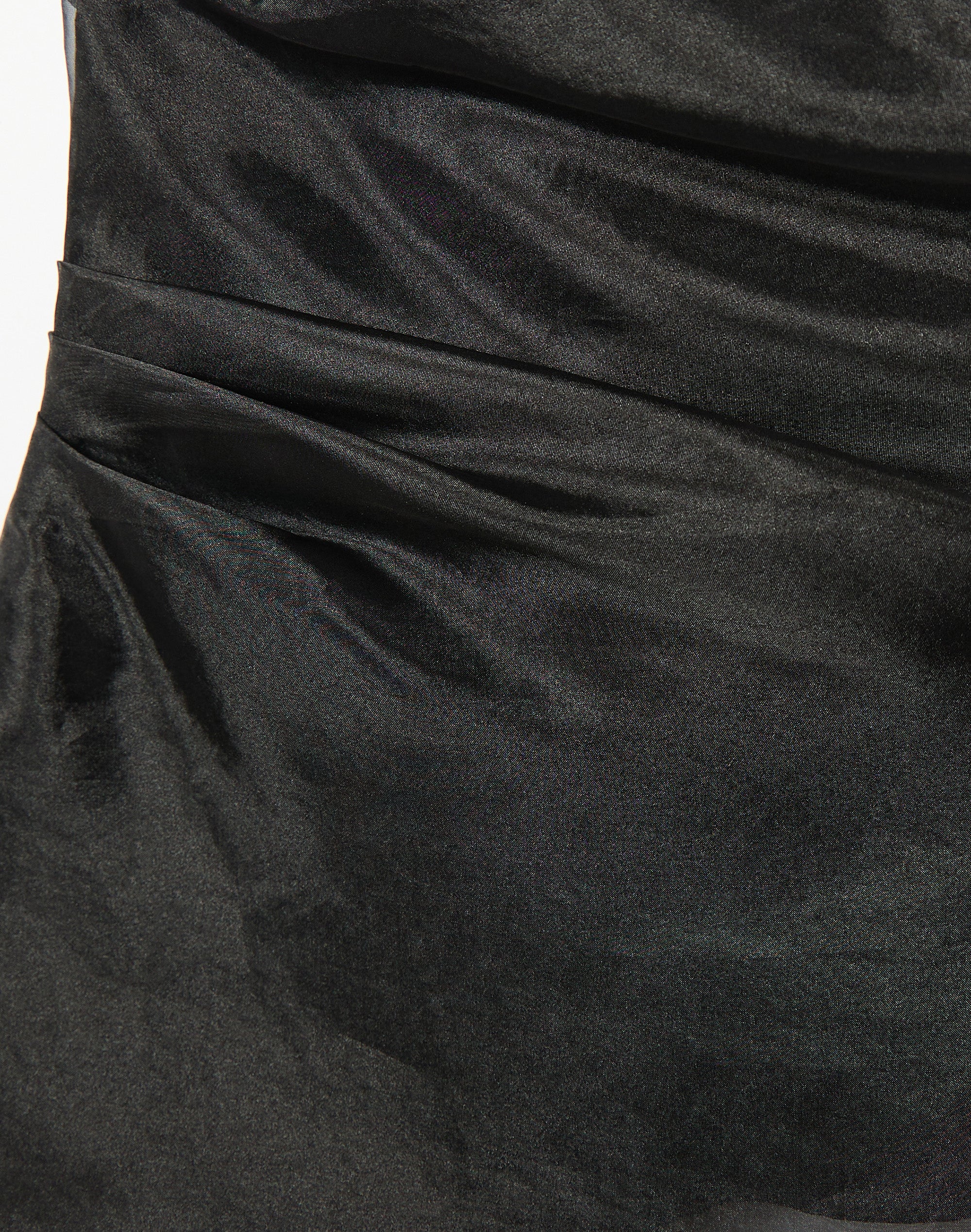 Asymmetrical Organza Strapless Top
