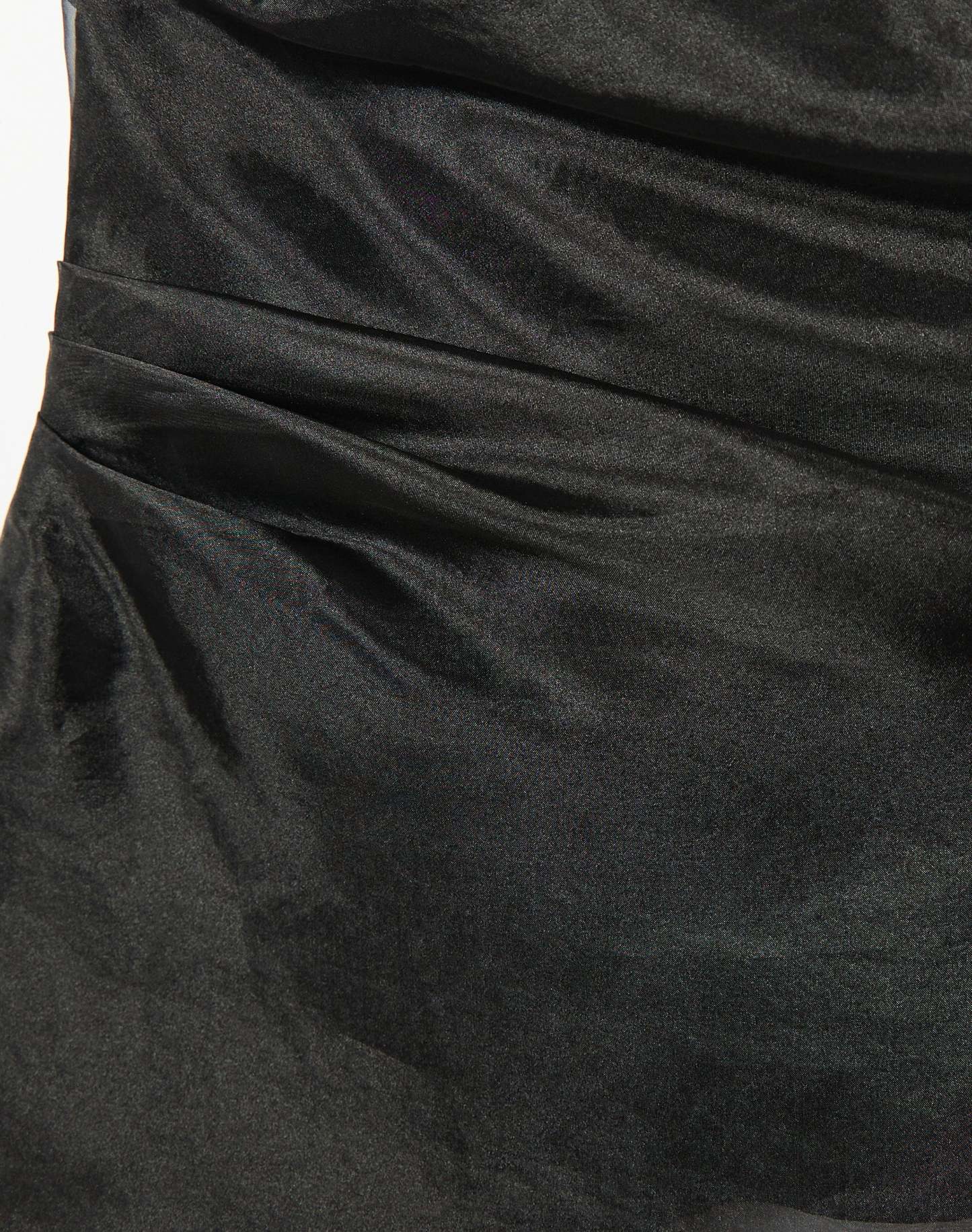 Asymmetrical Organza Strapless Top